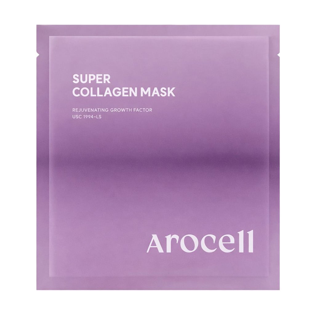 Зволожувальна гідрогелева маска для обличчя Arocell Super Collagen Mask з колагеном та пептидами, 43 г